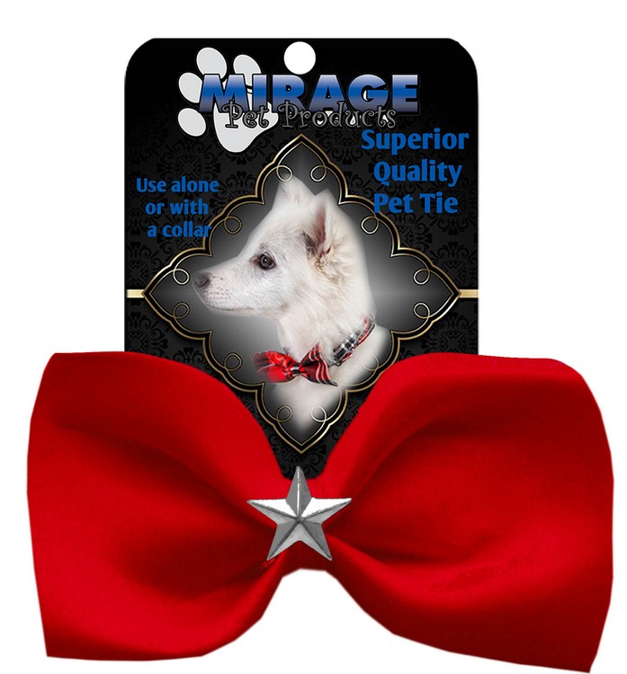 Silver Star Widget Pet Bowtie Red